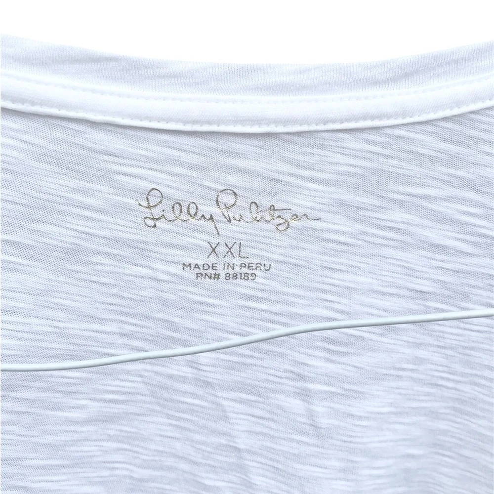 NWOT Lilly Pulitzer Meredith Resort White Tee - Picture 7 of 8